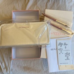 Chikuhodo Bijou Brush Set: lip and brow brushes + brush case